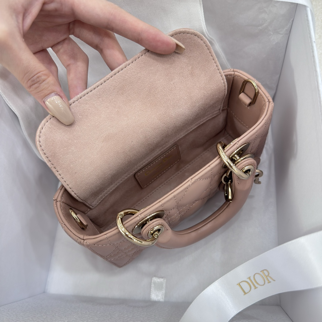 Dior Small Lady D-Joy Bag Pink For Women 6,3in/16cm1:1High-quality replica