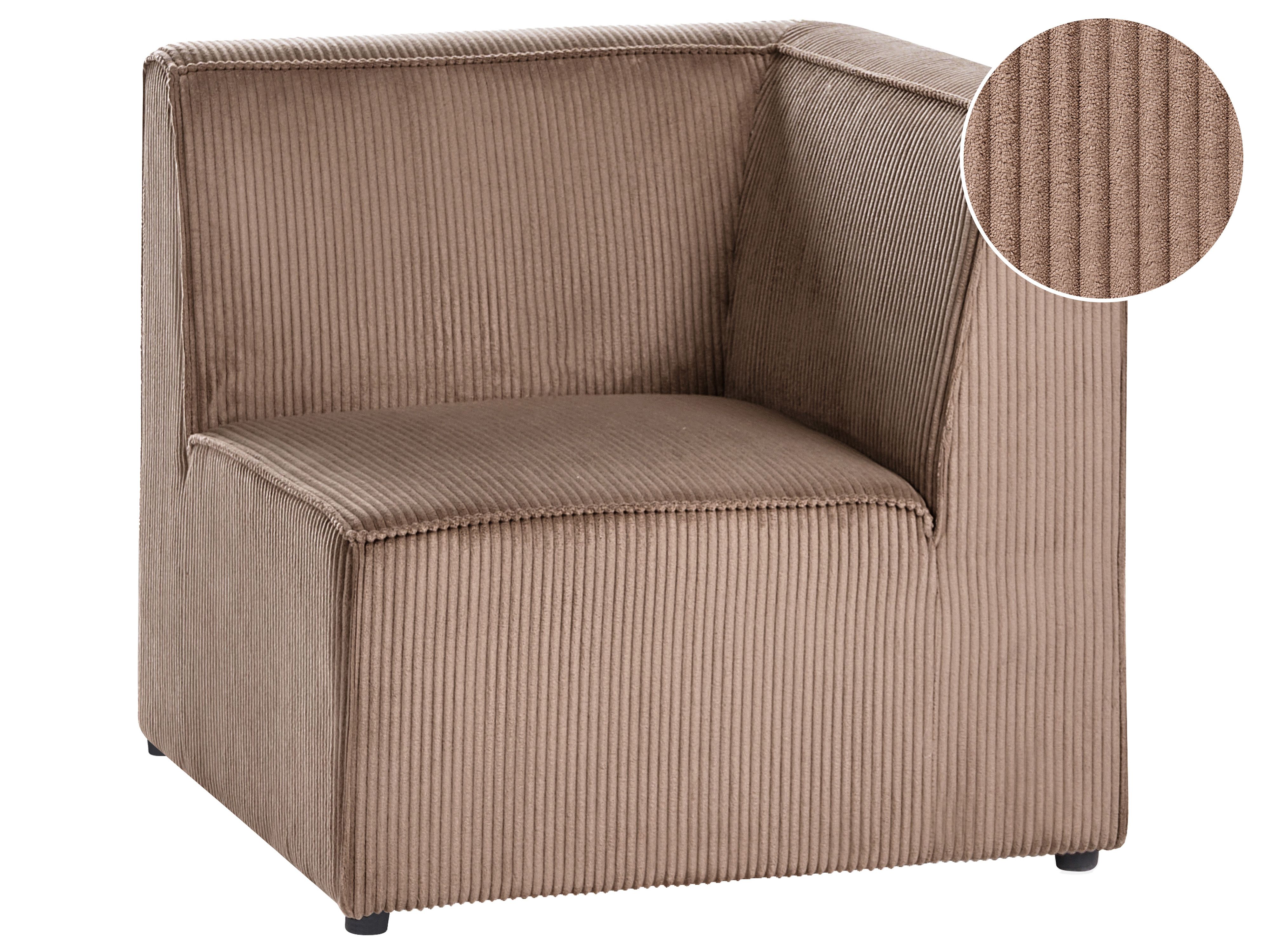 Corner Seat LEMVIG Corduroy Sand Beige Right Hand