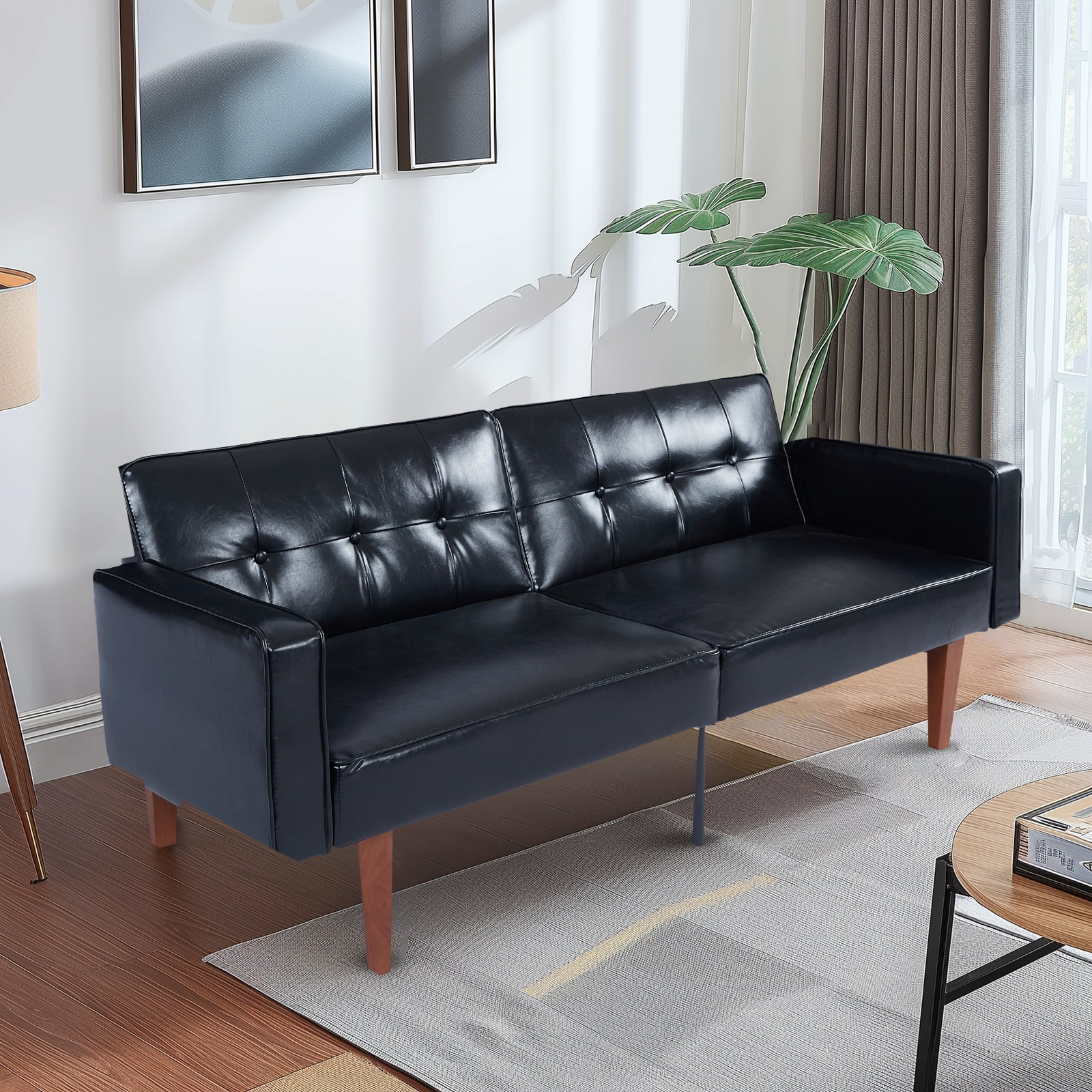 Sofa Bed, Convertible Memory Foam Futon Couch, Adjustable Sleeper Sofa Bed for Living Room, Gray - Image 28