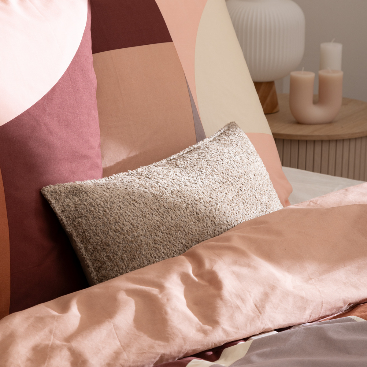 "Demi" U-shaped candle Taupe grey, 400g