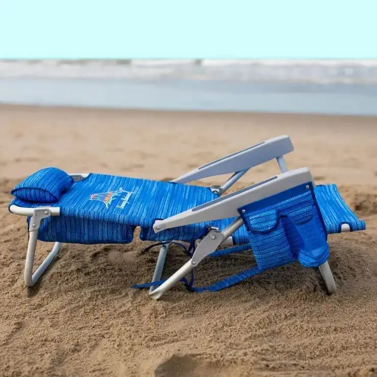 Tommy Bahama Backpack Beach Chair, 5 Position Lay Flat, Blue Sailfish - 2020 - Image 3 Tommy Bahama Backpack Beach Chair, 5 Position Lay Flat, Blue Sailfish - 2020 - Image 3
