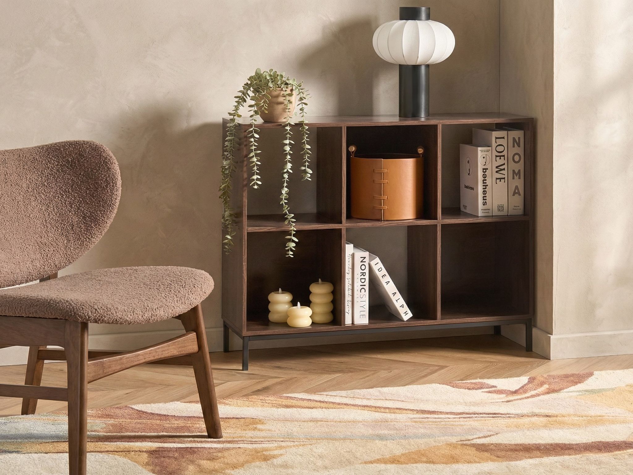 Bookcase PEMBERTON 73 cm Dark Brown