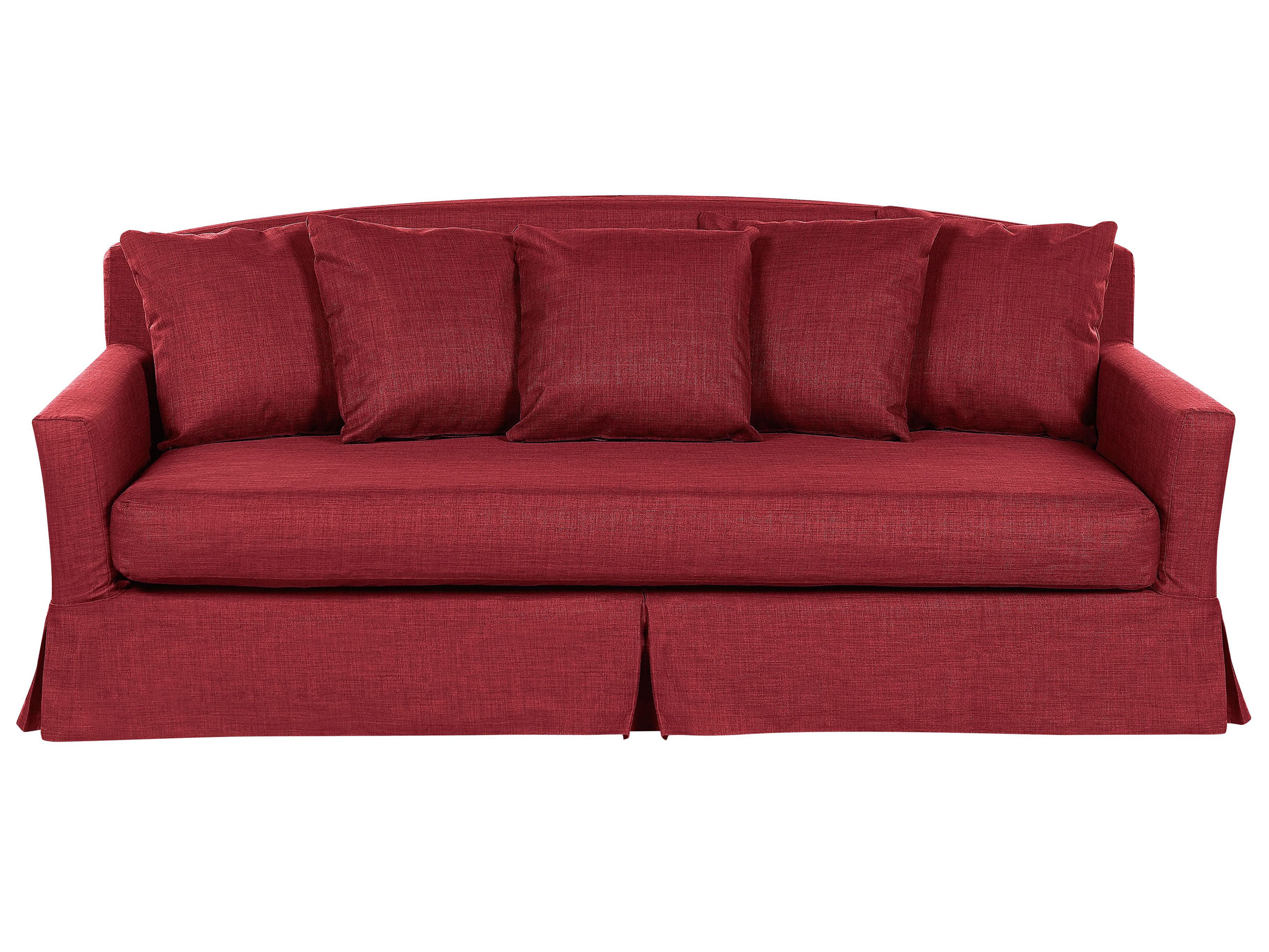 Sofa 3 Seater GILJA Fabric Red