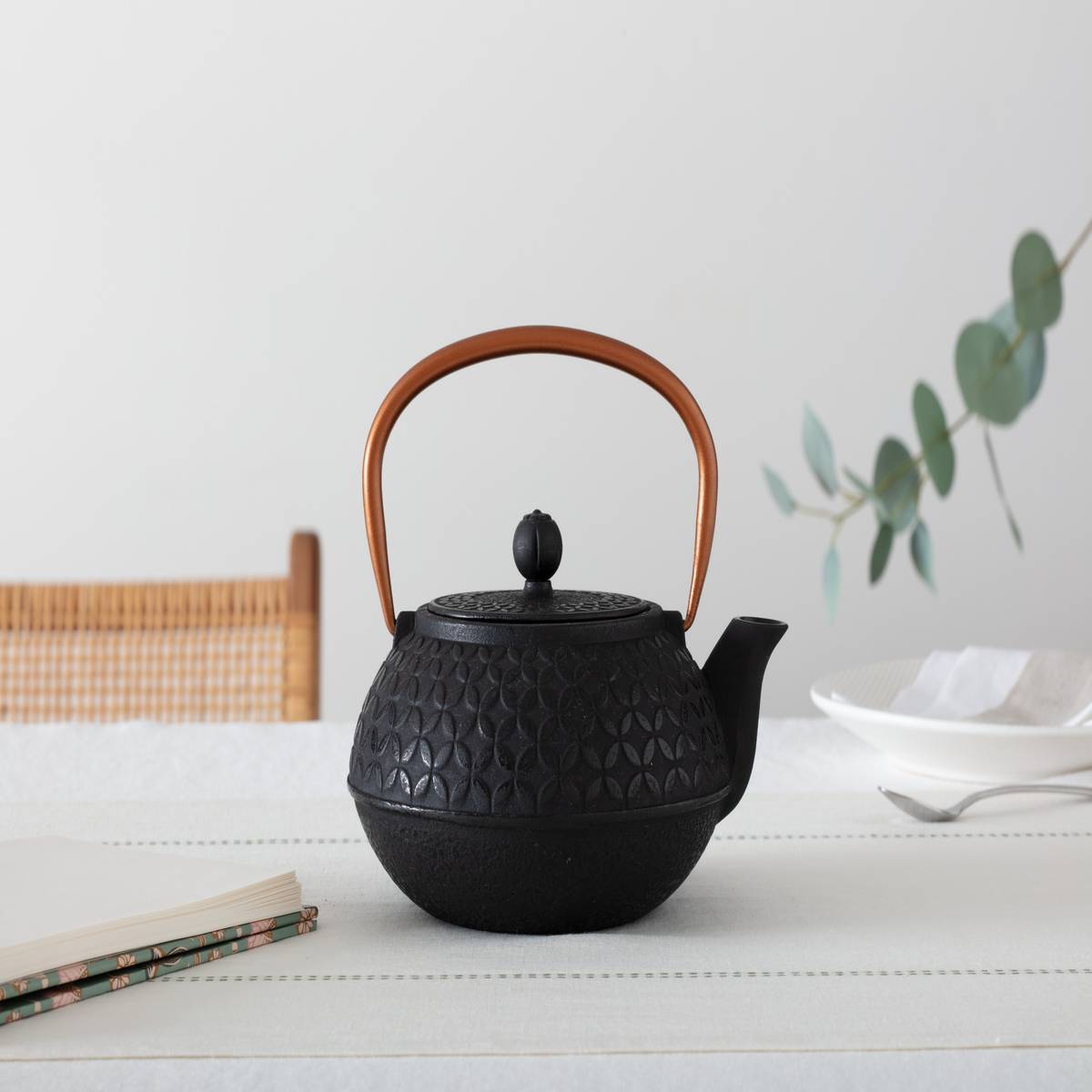 Teapot "Flower" 1000 ml, Black
