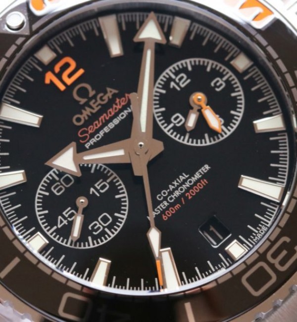 Replica Omega OMF Planet Ocean Master Chronometer Black/Orange Bezel Black Dial SS Bracelet A9900 - Top club