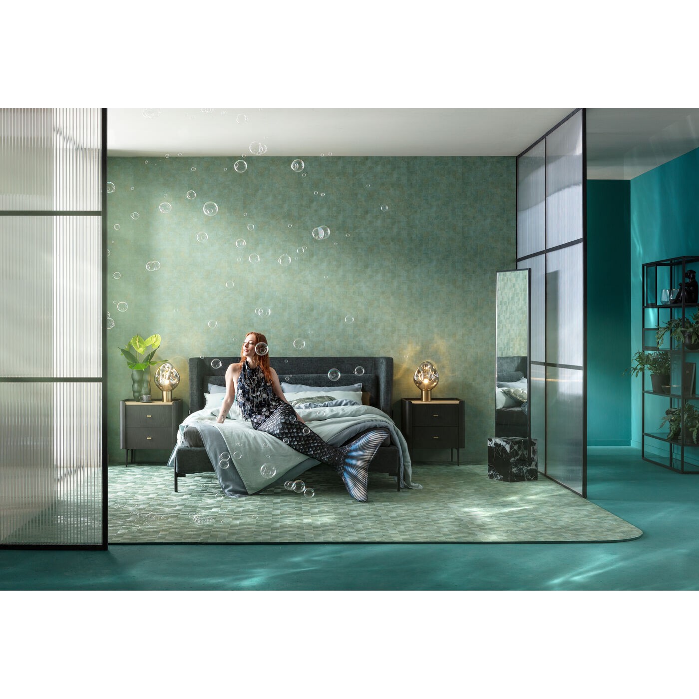 Staande Spiegel Hulda 180x46cm zwart Kare Design