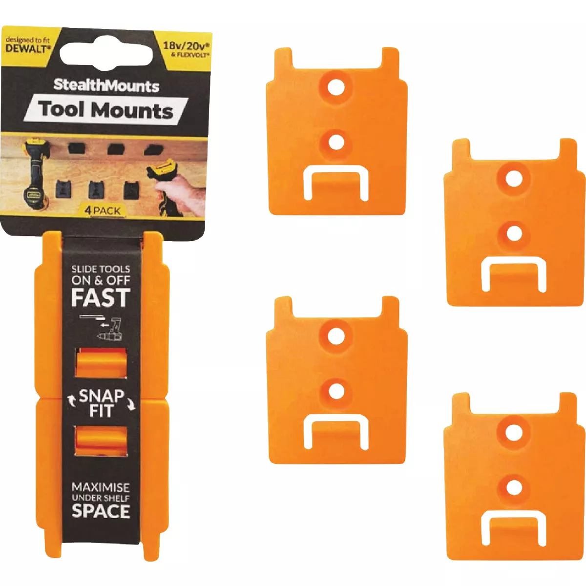 StealthMounts Tool Mounts for DEWALT 20V/60V (4-Pack)