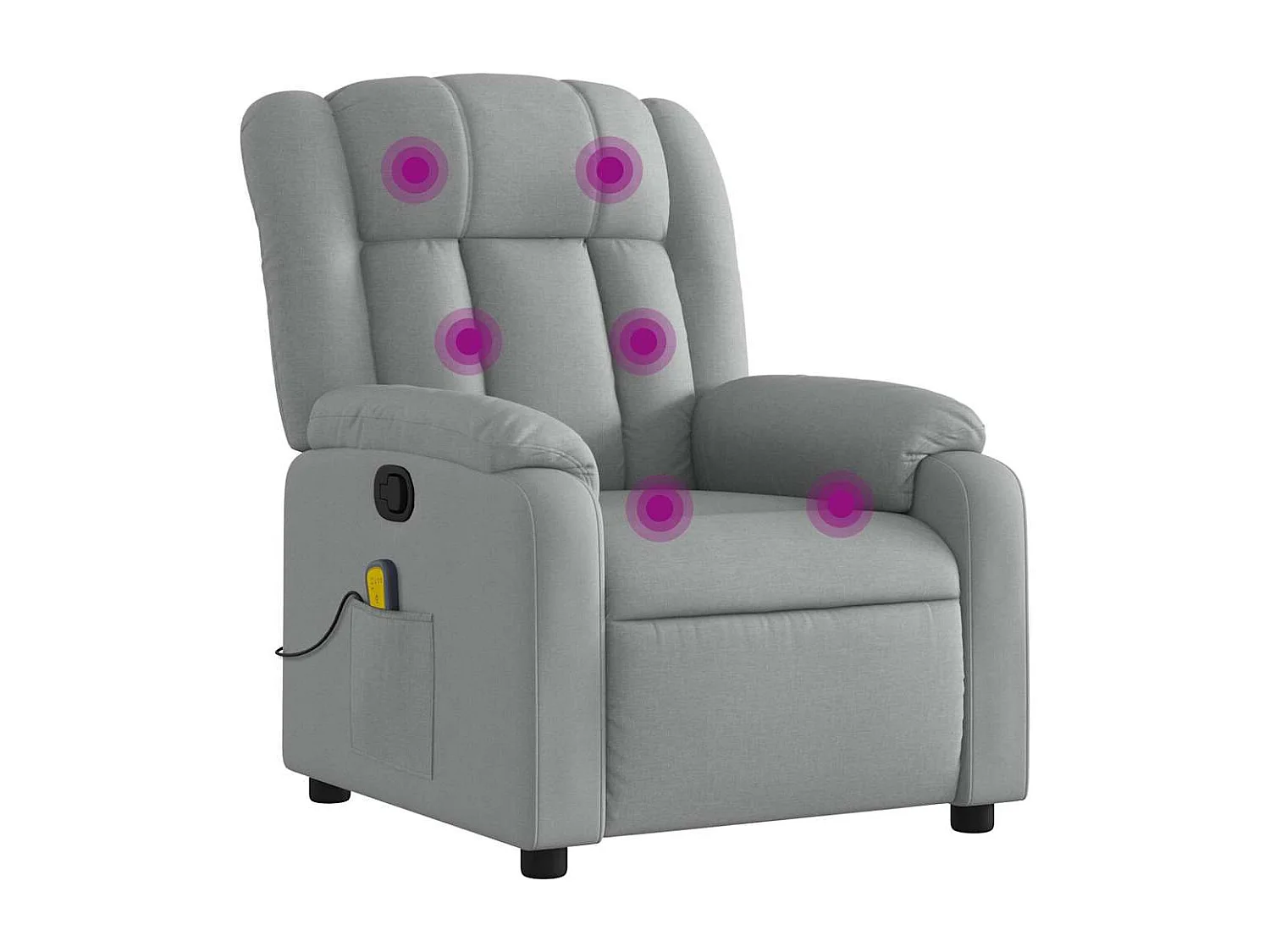 Fauteuil inclinable-Chaise de relax-Fauteuil de Massage Gris clair Tissu SHL2903