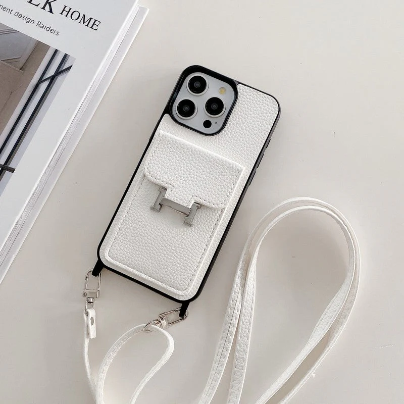 H Card Bag Leather Crossbody iPhone Case - Wholesale & Influencer