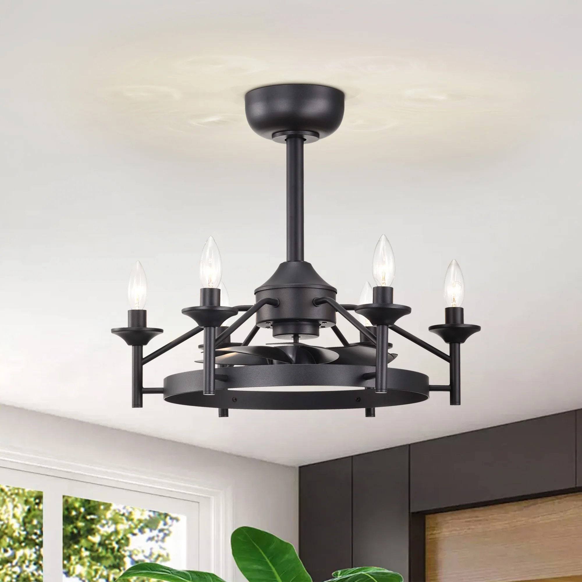 Maxax Candlestick Ceiling Fan with Light, 21" White Vintage Ceiling Fan with Remote Control, 6 Speeds Reversible Timing Ceiling Fan for Bedroom, Living Room - Image 12