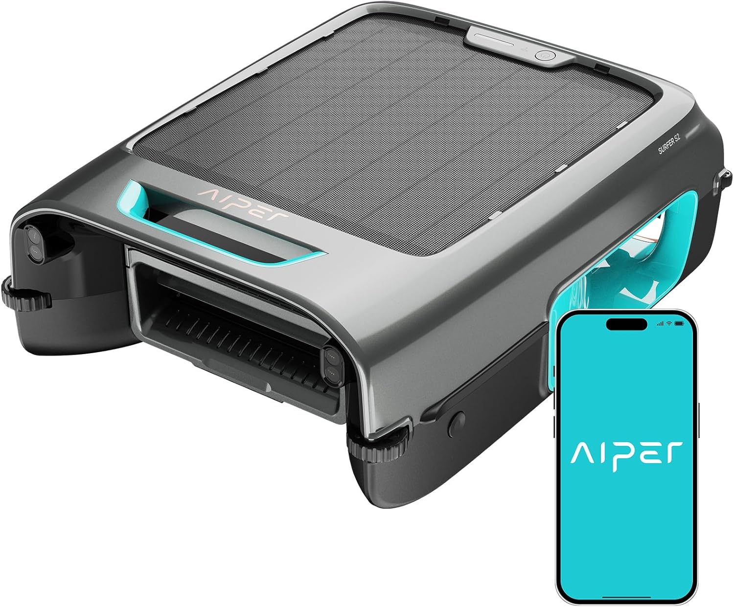 AIPER Solar Pool Skimmer, Gray - Surfer S2 - Image 2 AIPER Solar Pool Skimmer, Gray - Surfer S2 - Image 2