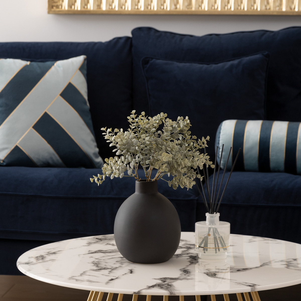 Ceramic vase "Rily" Black, H.18 cm