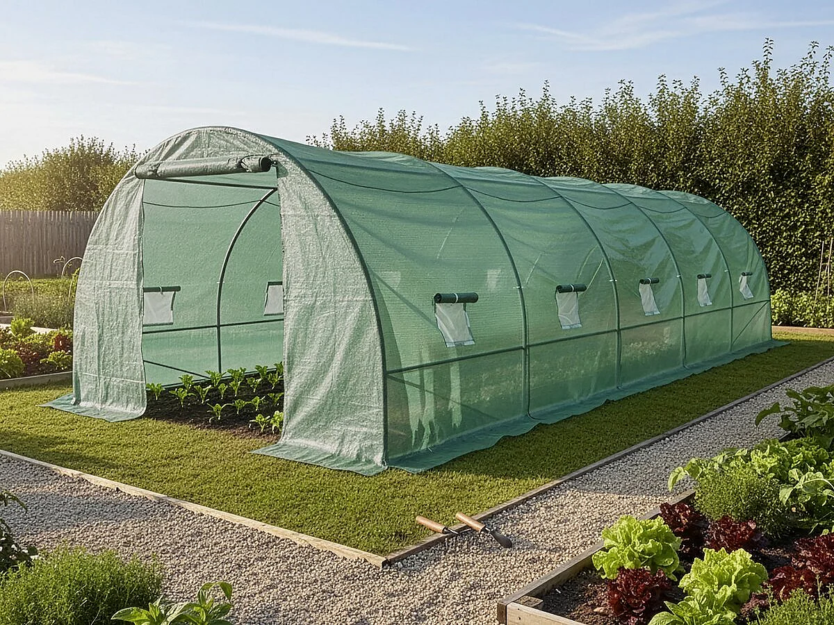 Serre tunelle de jardin 8 x 3 m 