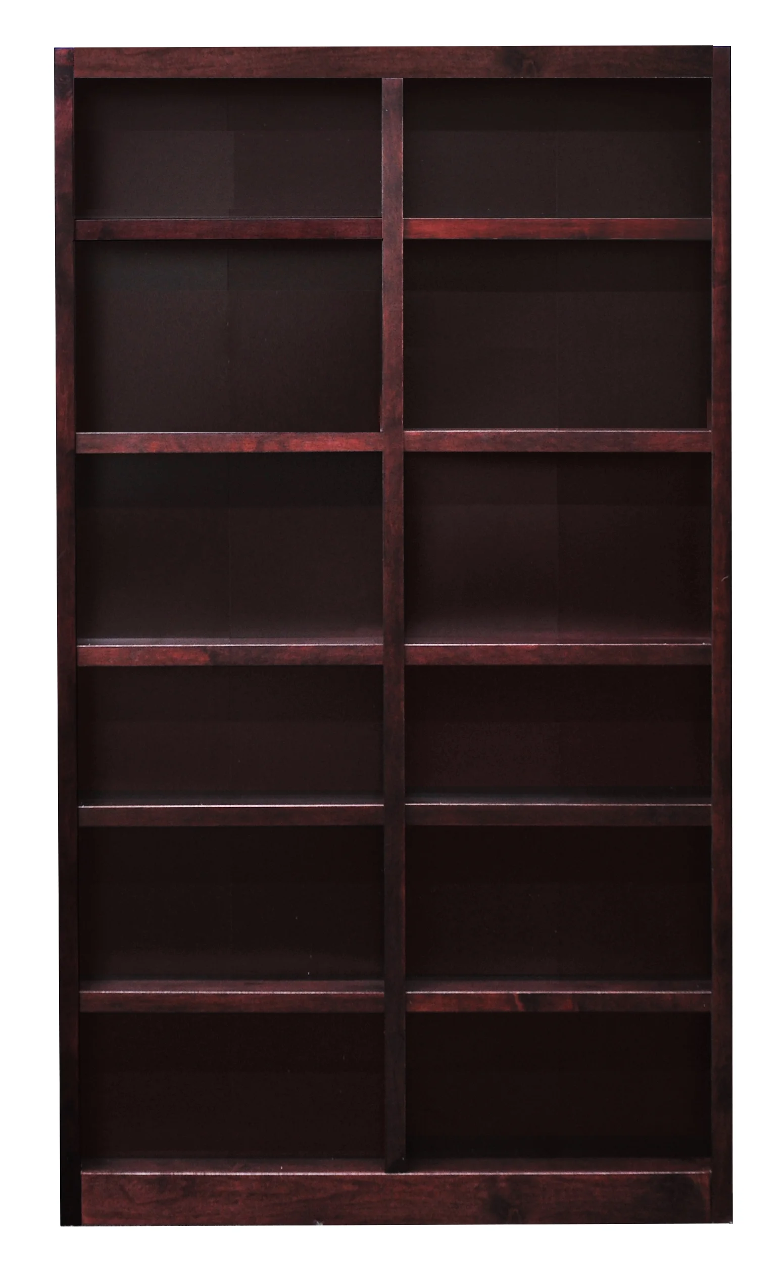 Concepts in Wood 12 Shelf Double Wide Wood Bookcase, 84 inch Tall - Oak Finish - Image 14