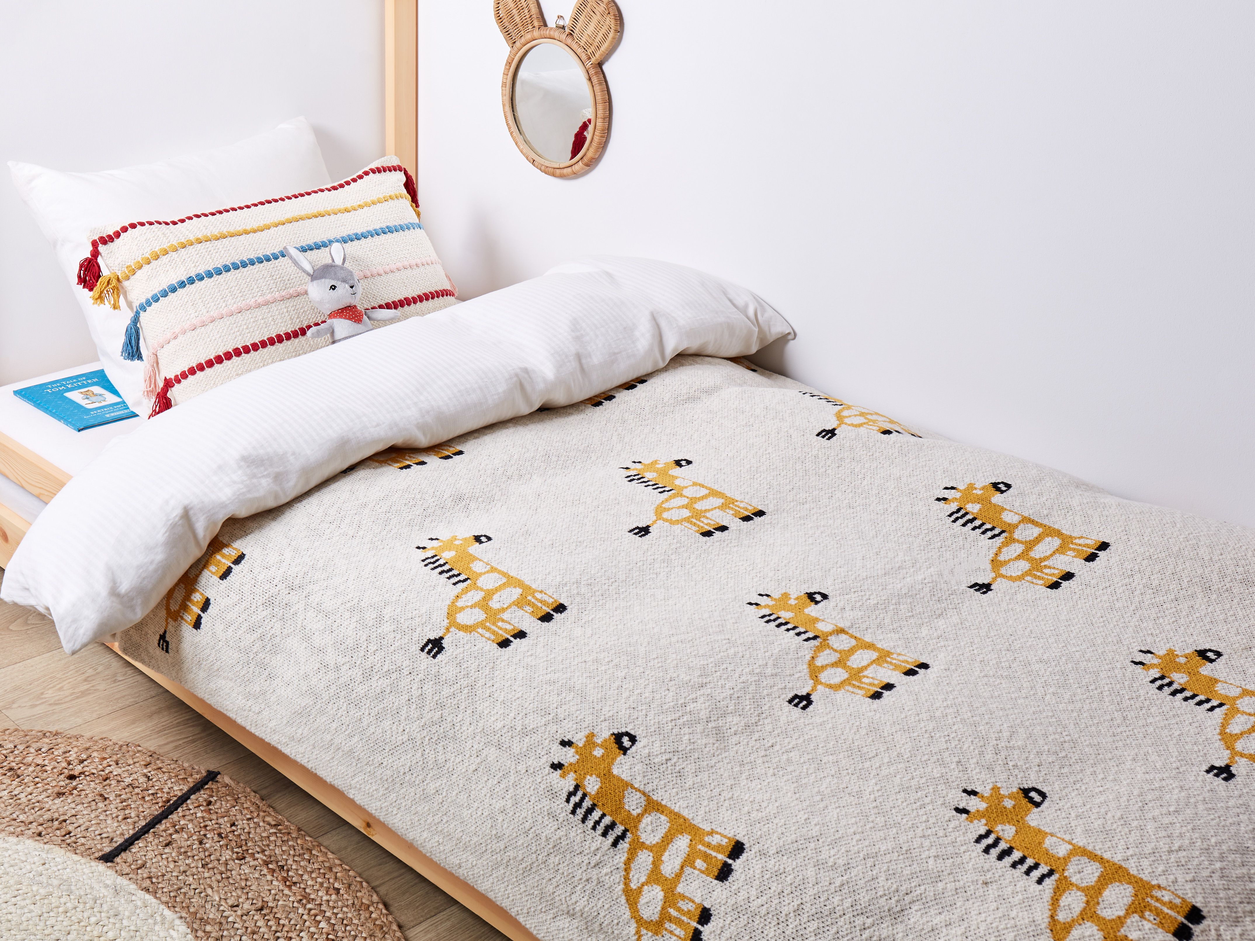 Blanket CHILARI Cotton 130 x 170 cm Beige