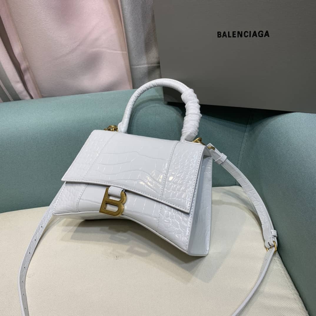 Balenciaga Hourglass Leather Top Handle Replica Bag - Replicaclubs