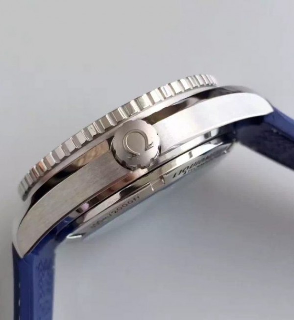 Replica Omega Planet Ocean GMT Goodplanet Blue Bezel Orange Marker Blue Dial Rubber A8605 - Top club