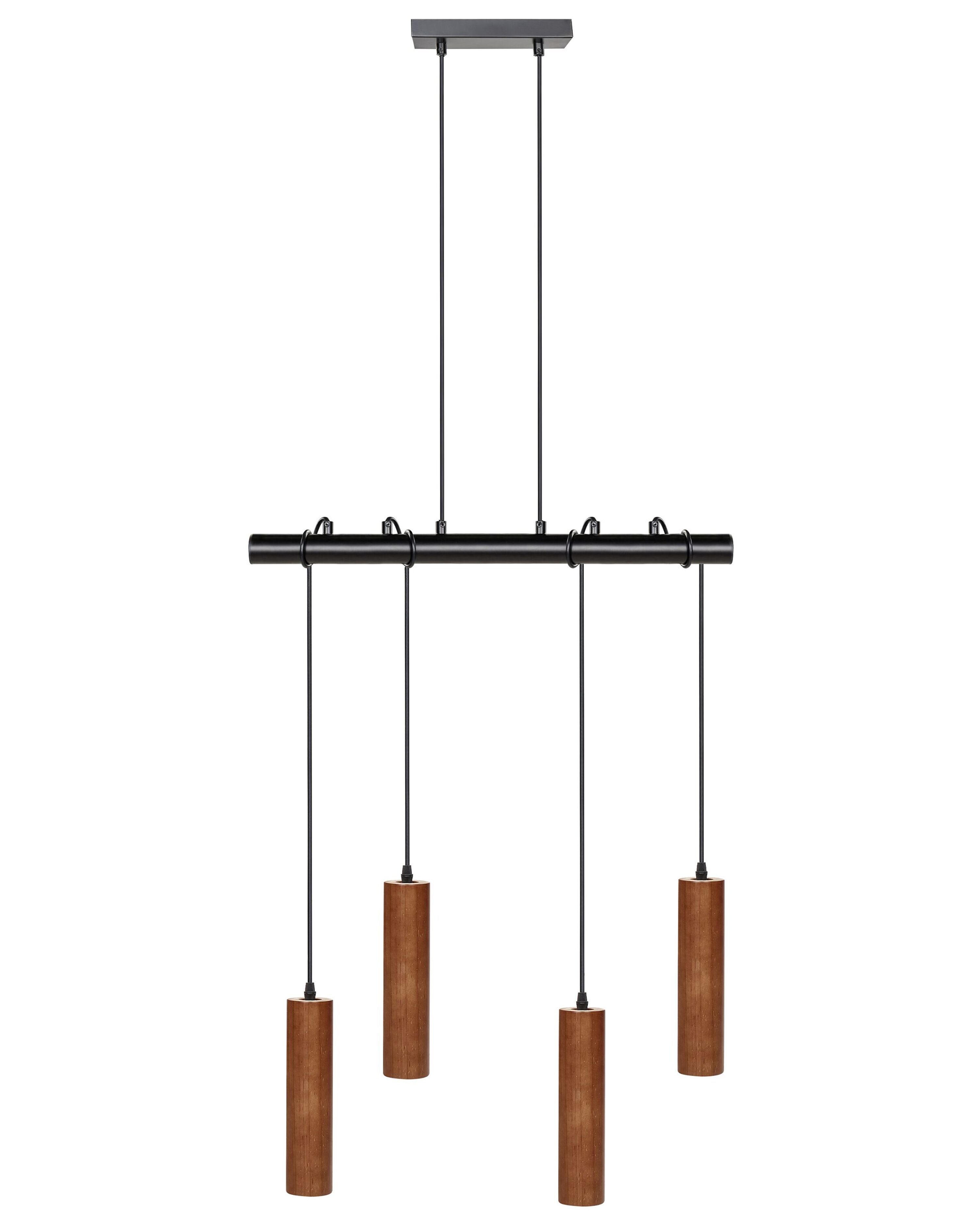 Pendant Lamp TUTAKI Oak Wood Black