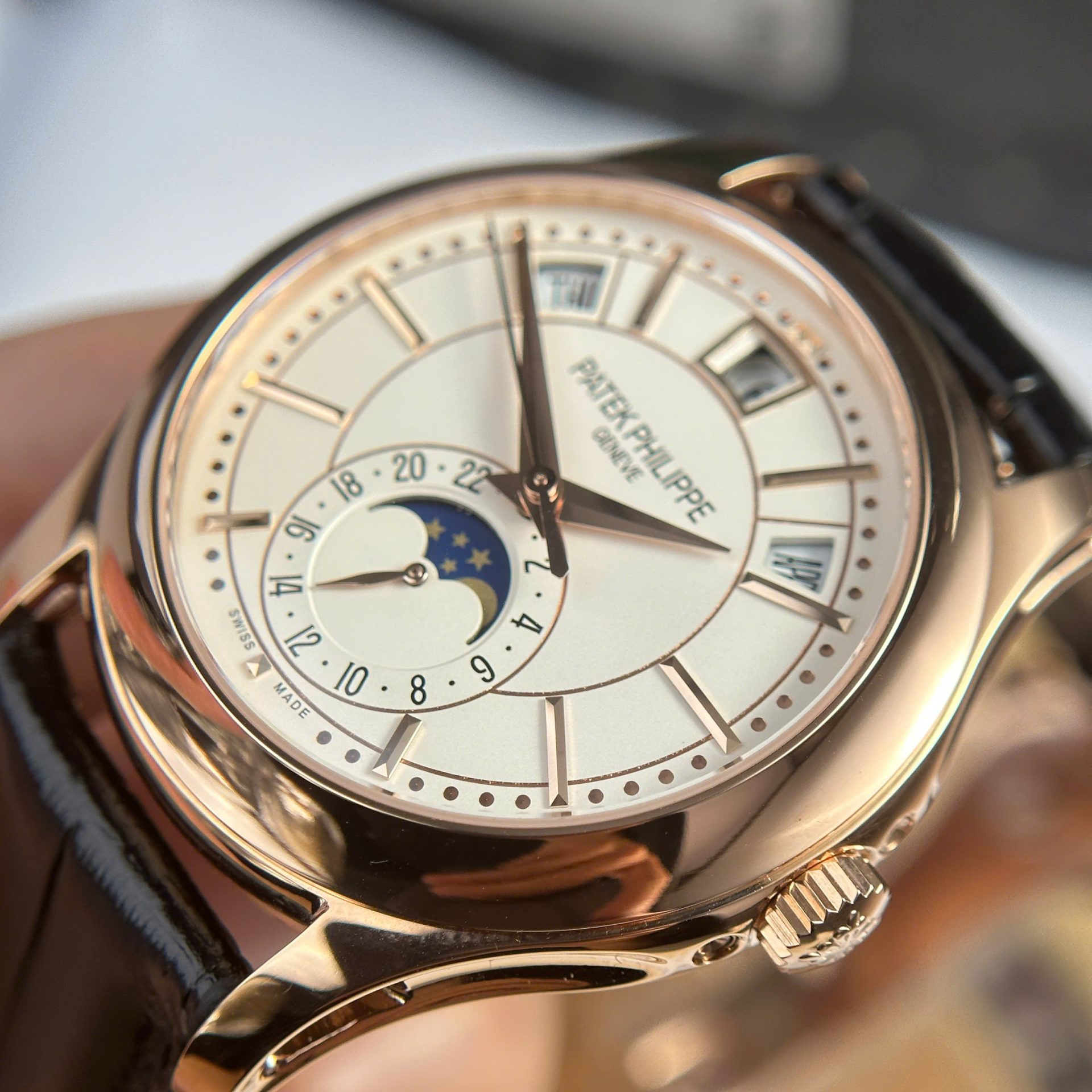 Patek Philippe Complications 5205R Replica 1:1 Watch Leather Strap 40mm - Top club