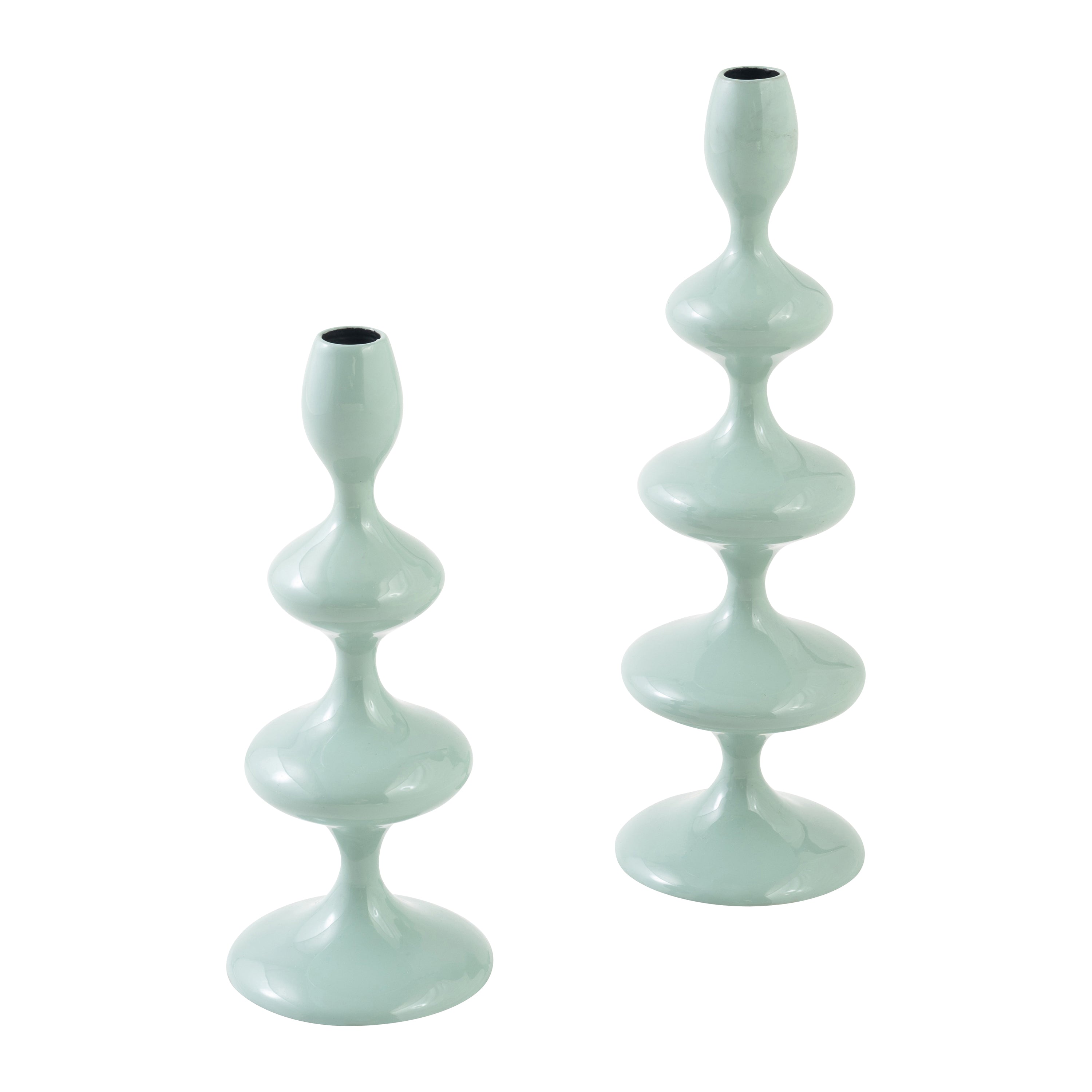 Blokker Droplet Kandelaar - Set van 2 - Light Blue