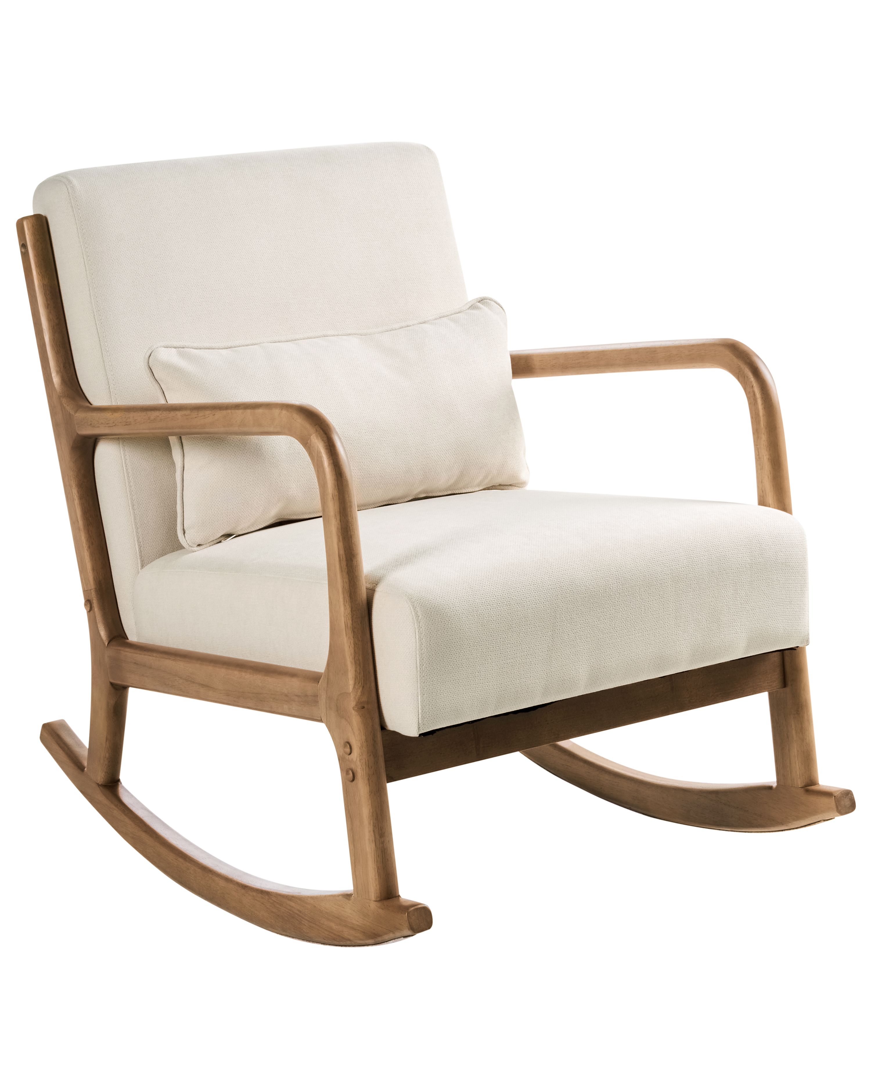 Rocking Chair SKOVDE Fabric Light Beige