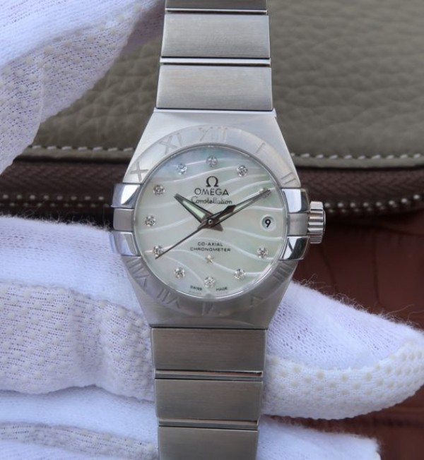 Replica Omega V6 Constellation 27mm SS Diamonds Markers SS Bracelet A8520 - Elite Watch Atelier