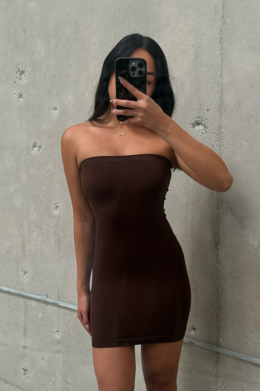 Norma Brown Strapless Under Dress