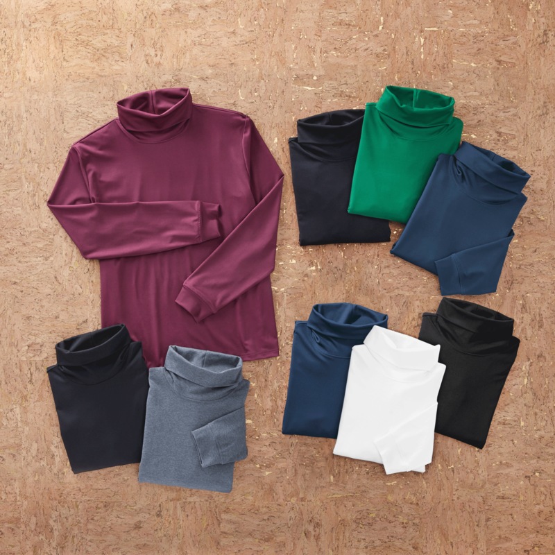 3-Pack Classic Men's Jersey Turtleneck Set - MIDNIGHT VELVET CATALOG