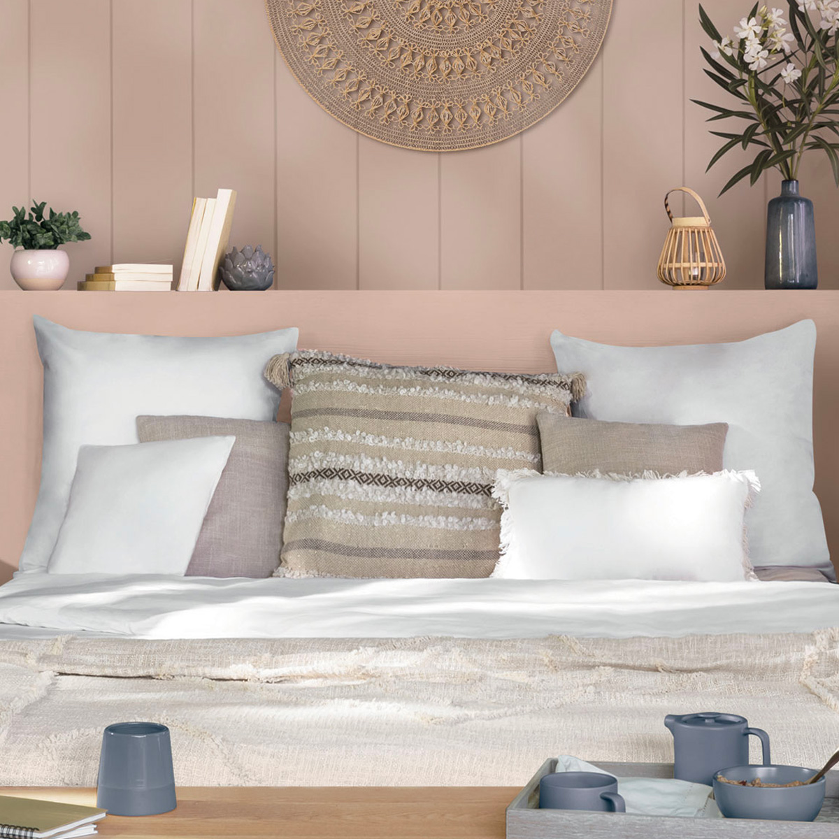 Cushion "Shine" Beige, 59x59 cm