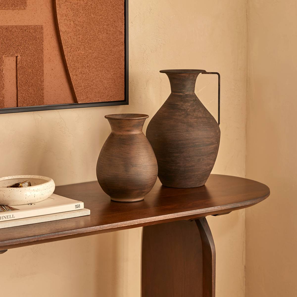 Vase "Wonj" Brown, H.20 cm