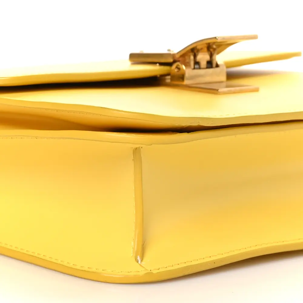 Celine Replica Handbags – Yellow Box Leather Small Teen Design1:1High-quality replica