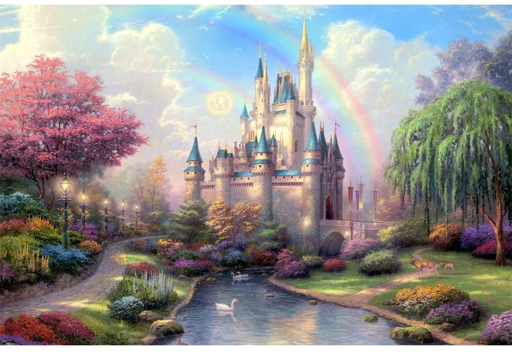 IDEA4WALL Wall Murals for Bedroom Dream Castle Large Removable Wallpaper Peel and Stick Wall Stickers