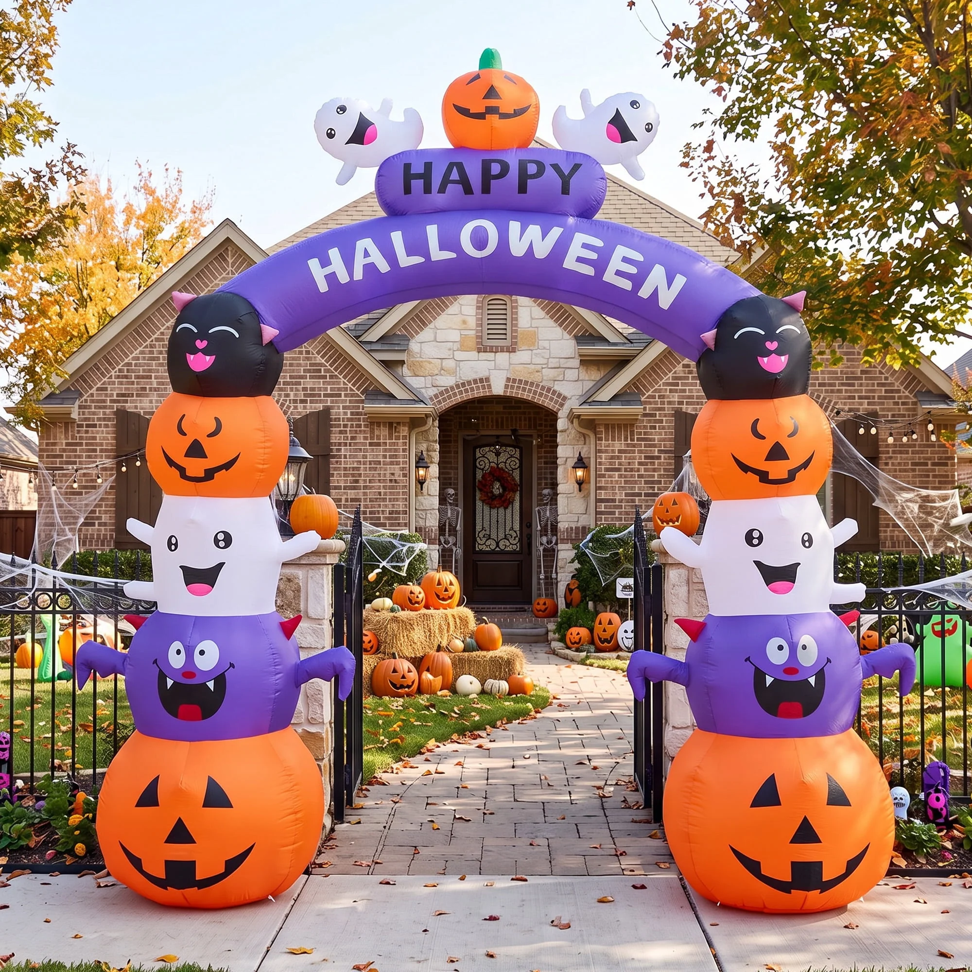 GVDV 8 FT Halloween Inflatables Archway Outdoor Decorations for Front Yard Lawn Garden Decor - Image 9 GVDV 8 FT Halloween Inflatables Archway Outdoor Decorations for Front Yard Lawn Garden Decor - Image 9