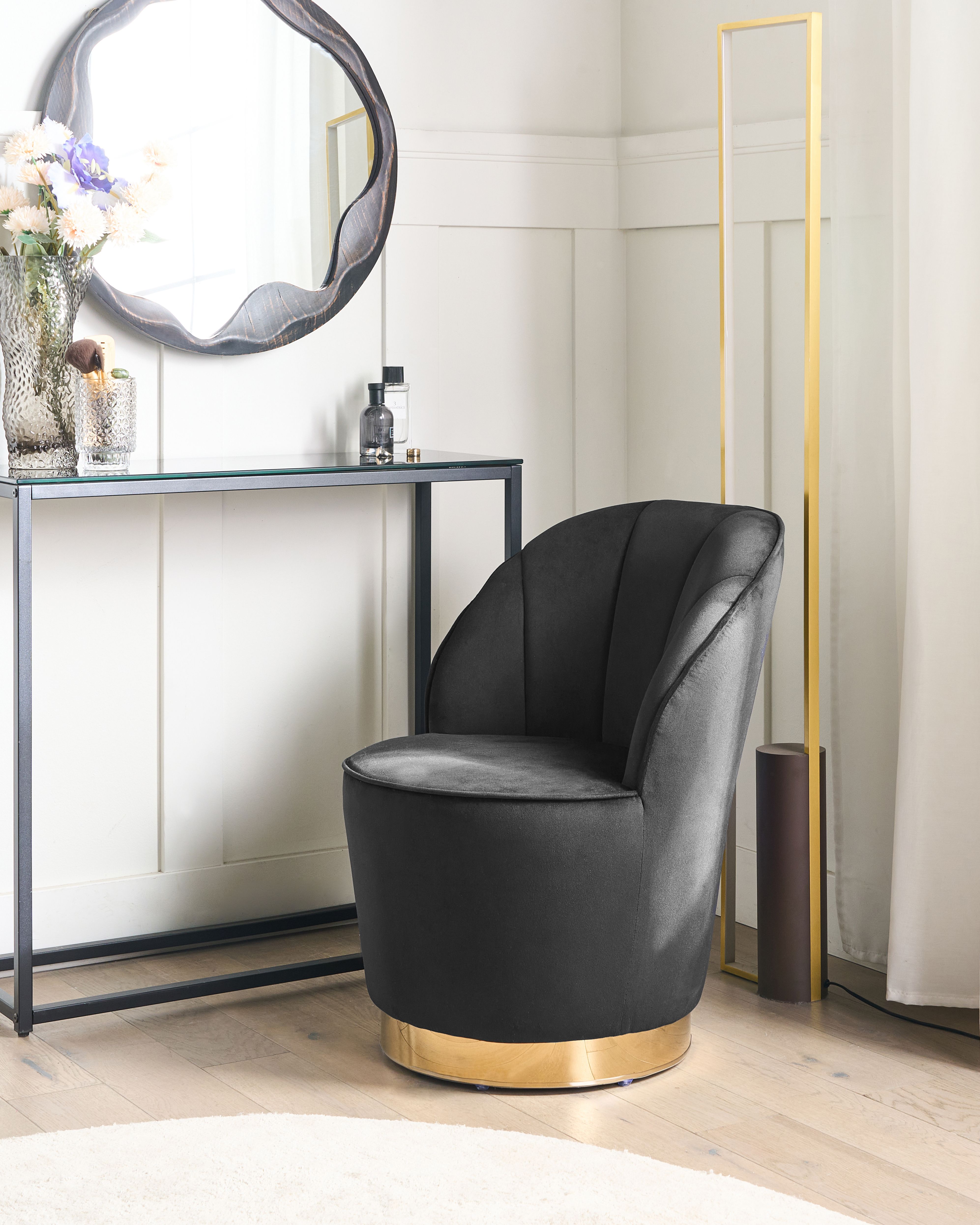 Armchair ALBY Velvet Black