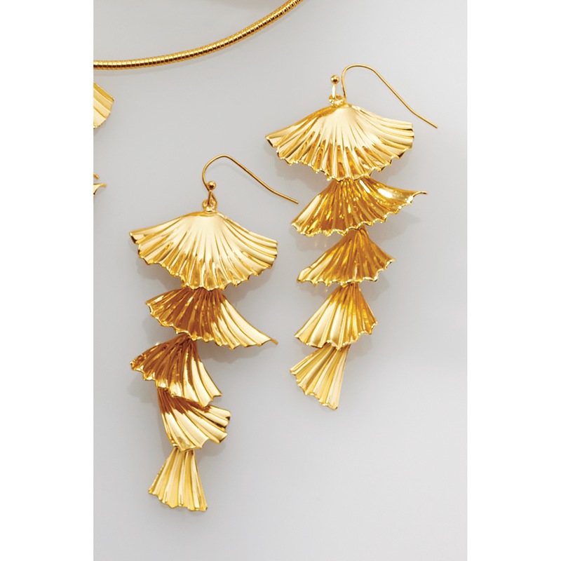 Metal Shell Collection Earrings - MIDNIGHT VELVET CATALOG
