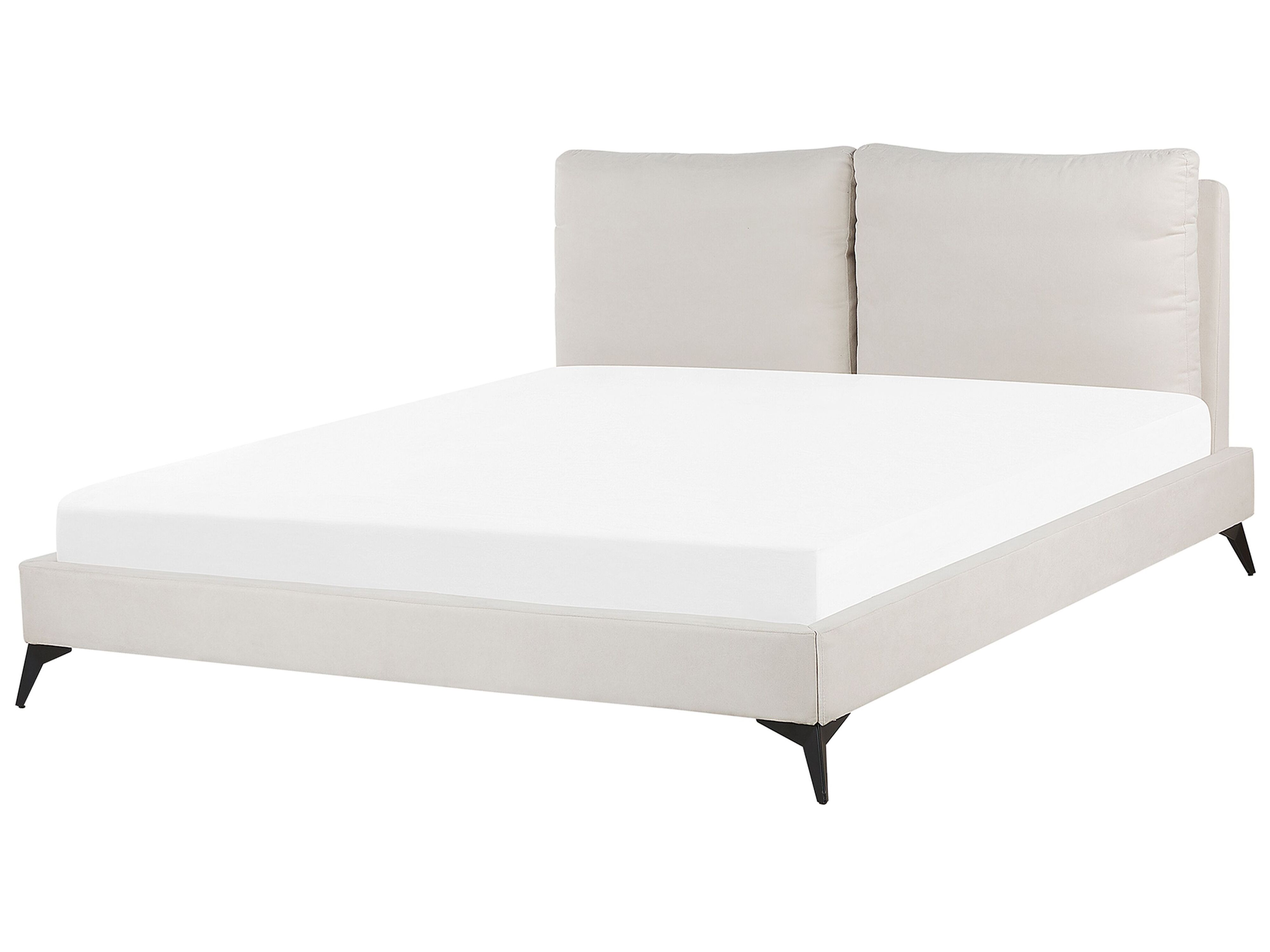 Bed Chenille MELLE 180 x 200 cm (EU Super King) Light Beige
