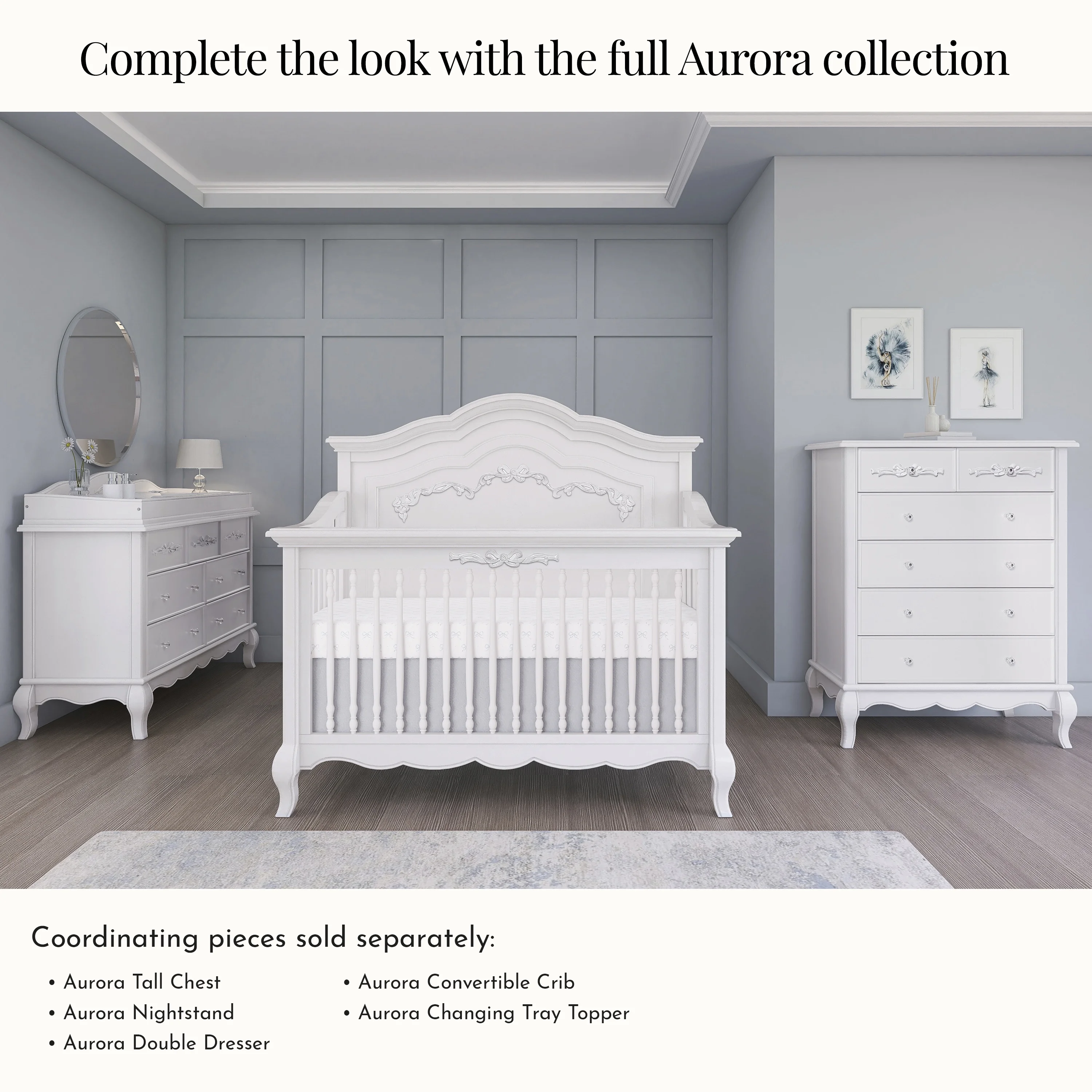 Evolur Aurora 7-Drawer Double Dresser in Ivory Lace, Spacious Drawers - Image 14