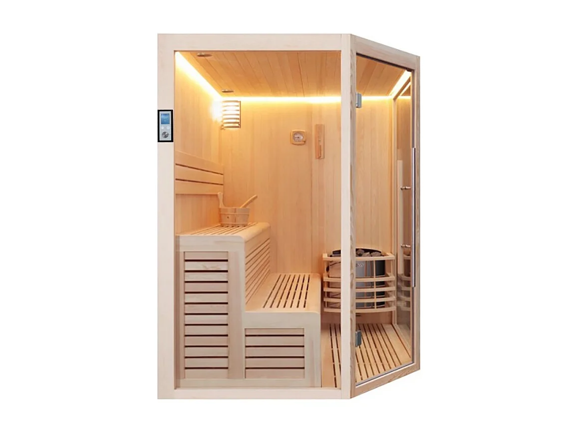 Sauna d'angle Boreal® Evasion Baltik 3/4 places - 160x160x210 cm