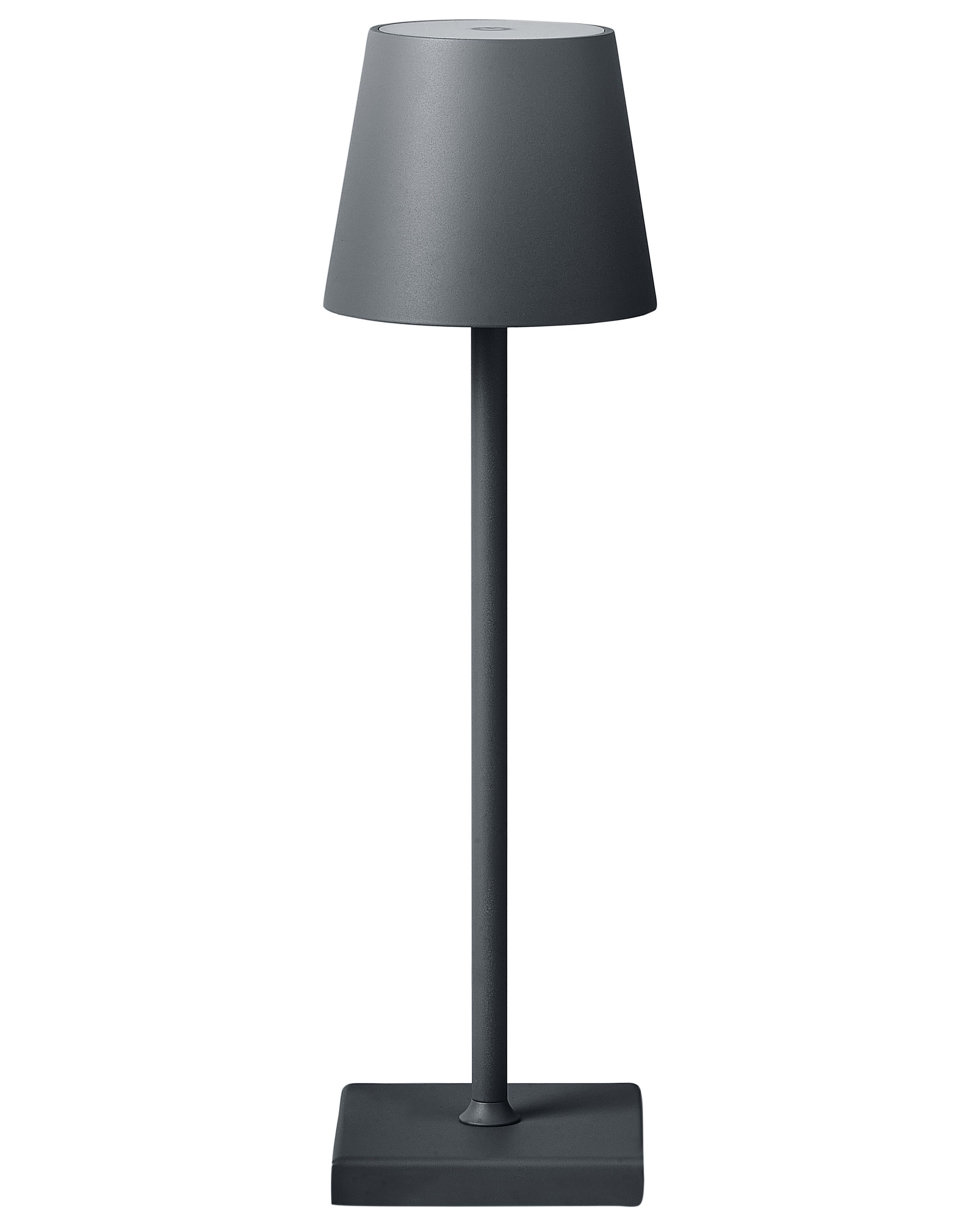 Wireless LED Table Lamp BACEIRO with Dimmer Metal Dark Grey