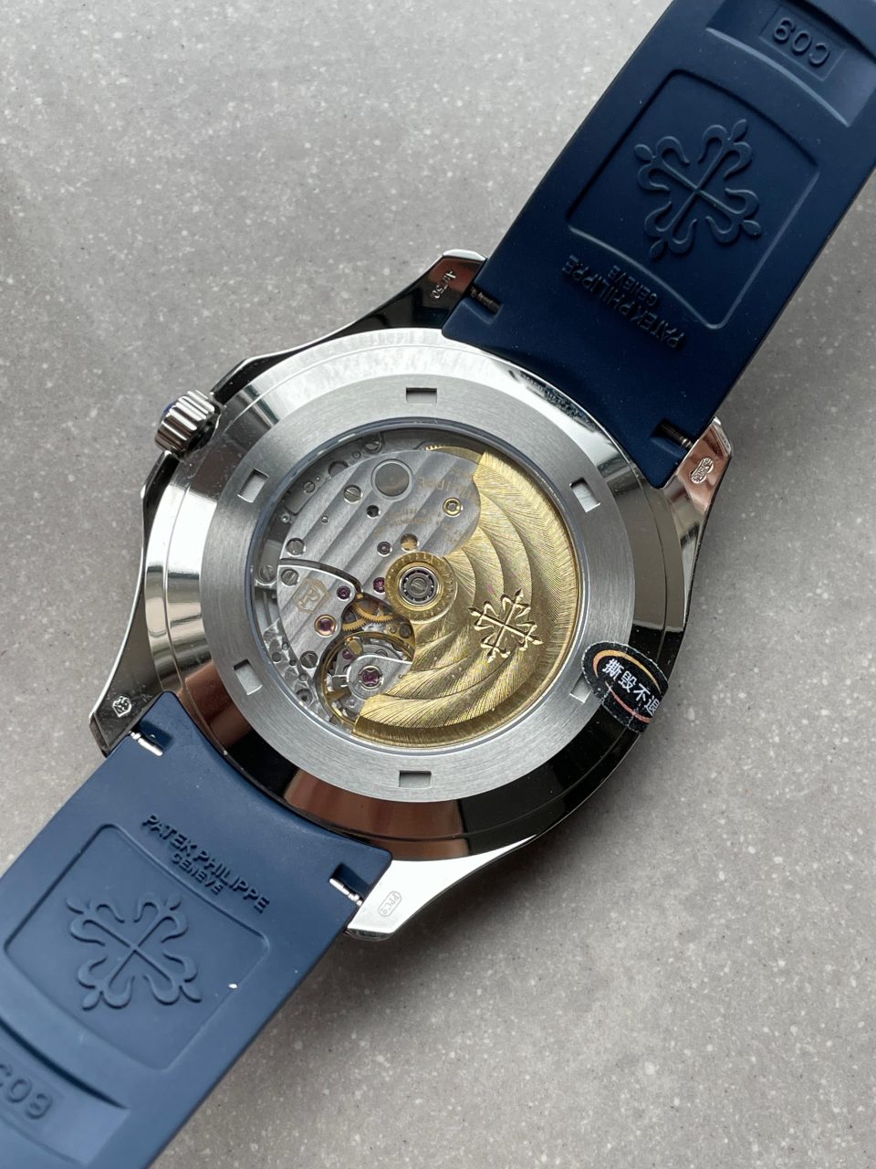Replica PATEK PHILIPPE Aquanaut 5168G 42mm SS ZF 1:1 Best Edition Blue Dial on Blue Rubber Strap 324CS - Top club