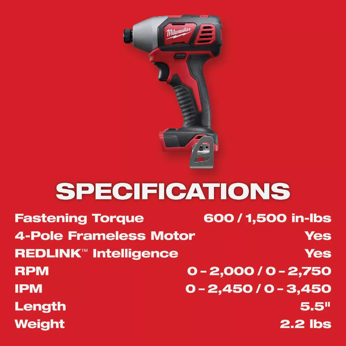 Milwaukee M18 2-Speed 1/4 In. Hex Cordless Impact Driver (Tool Only)