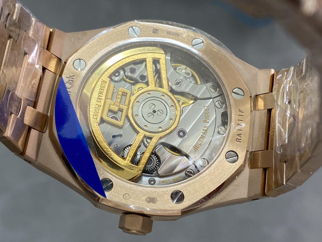 Audemars Piguet Replica AP Watch Royal Oak Selfwinding “50th Anniversary” 41mm Rose Gold Black Dial 15510OR.OO.1320OR.02-APS(1:1 replica) - Elite Watch Atelier