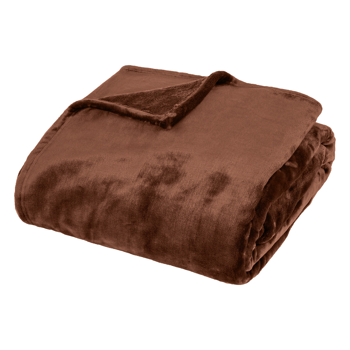 Flannel throw "Cuddly" Brown, 180x230 cm