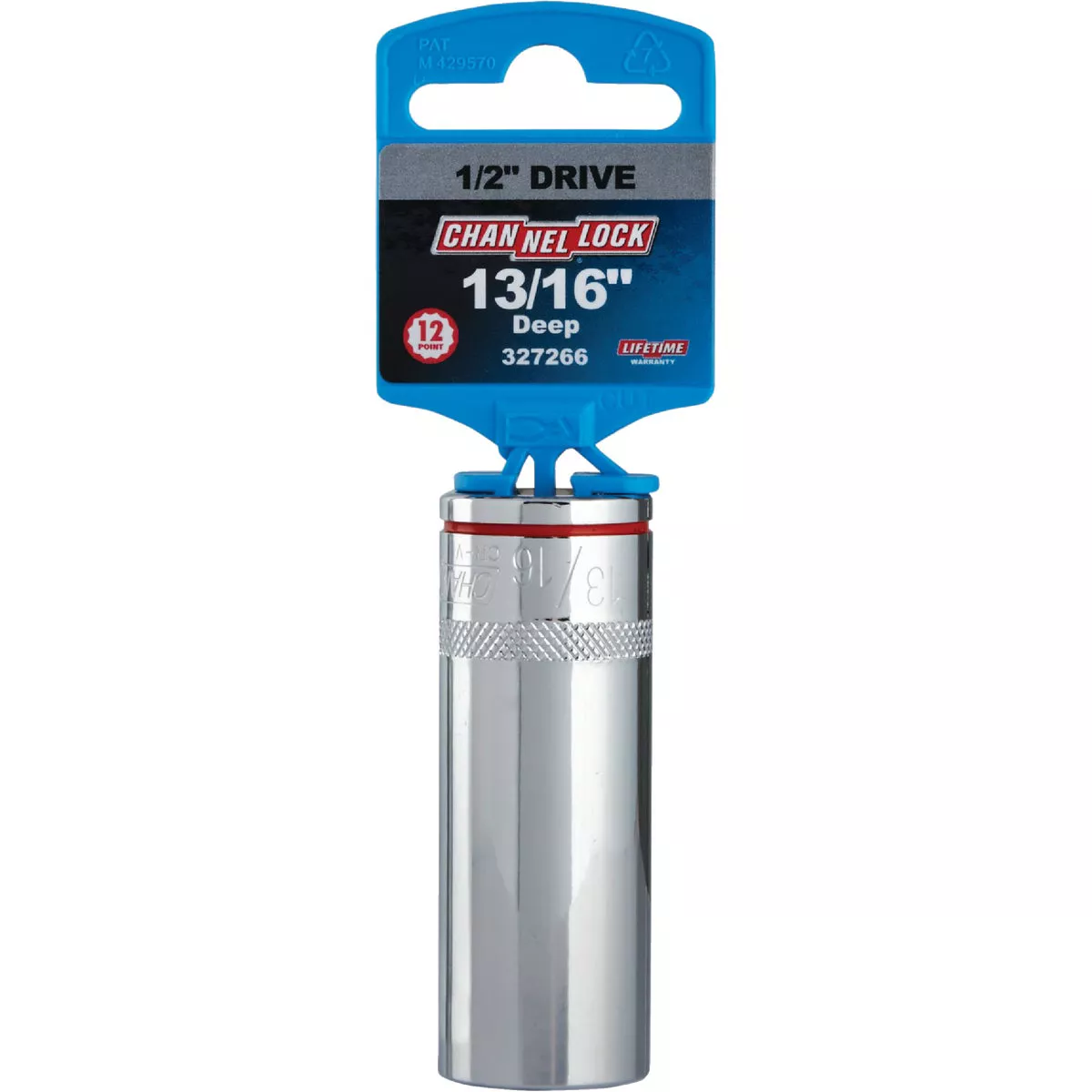 Channellock 1/2 In. Drive 13/16 In. 12-Point Deep Standard Socket