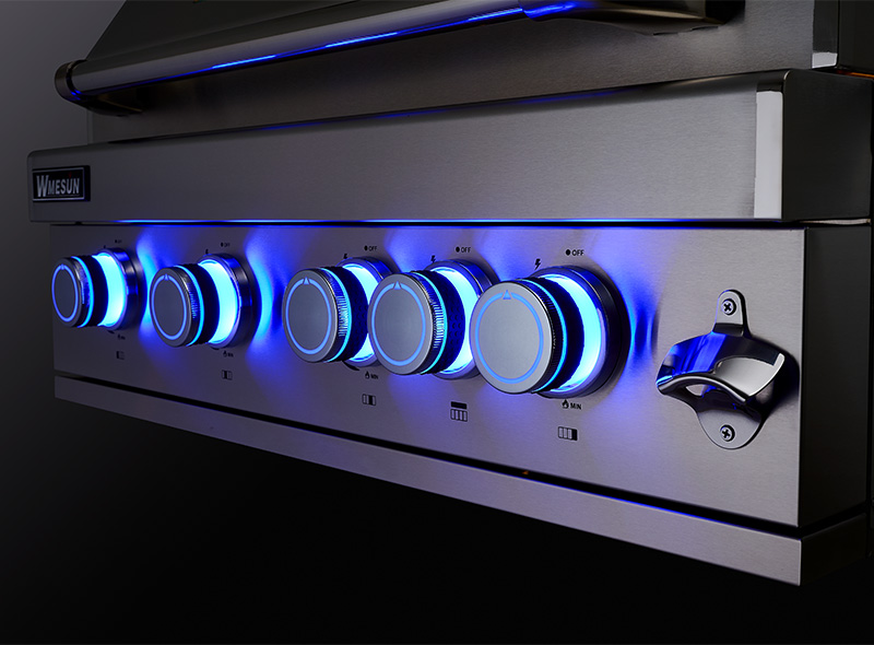 Modern Stainless Steel Outdoor Gas BBQ Grill Built-in Villa Kitchen Style