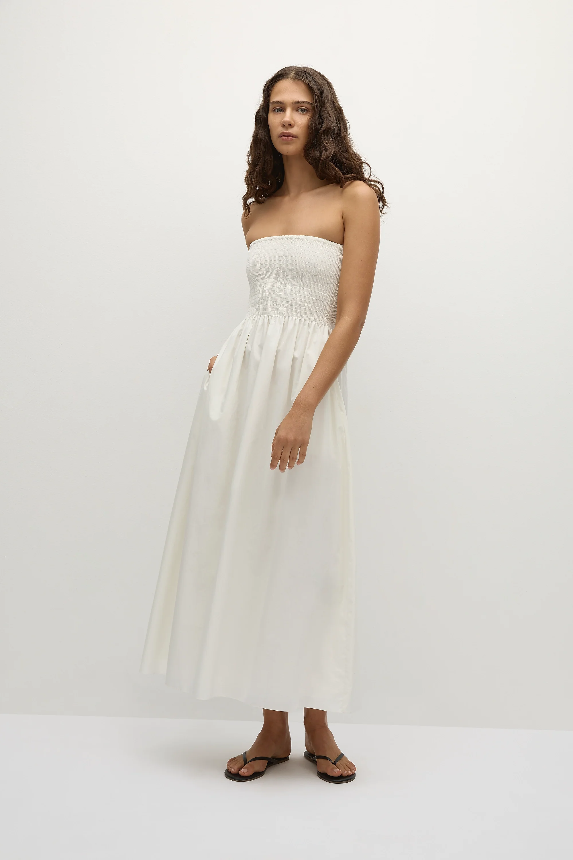 Jamie Midi Dress White