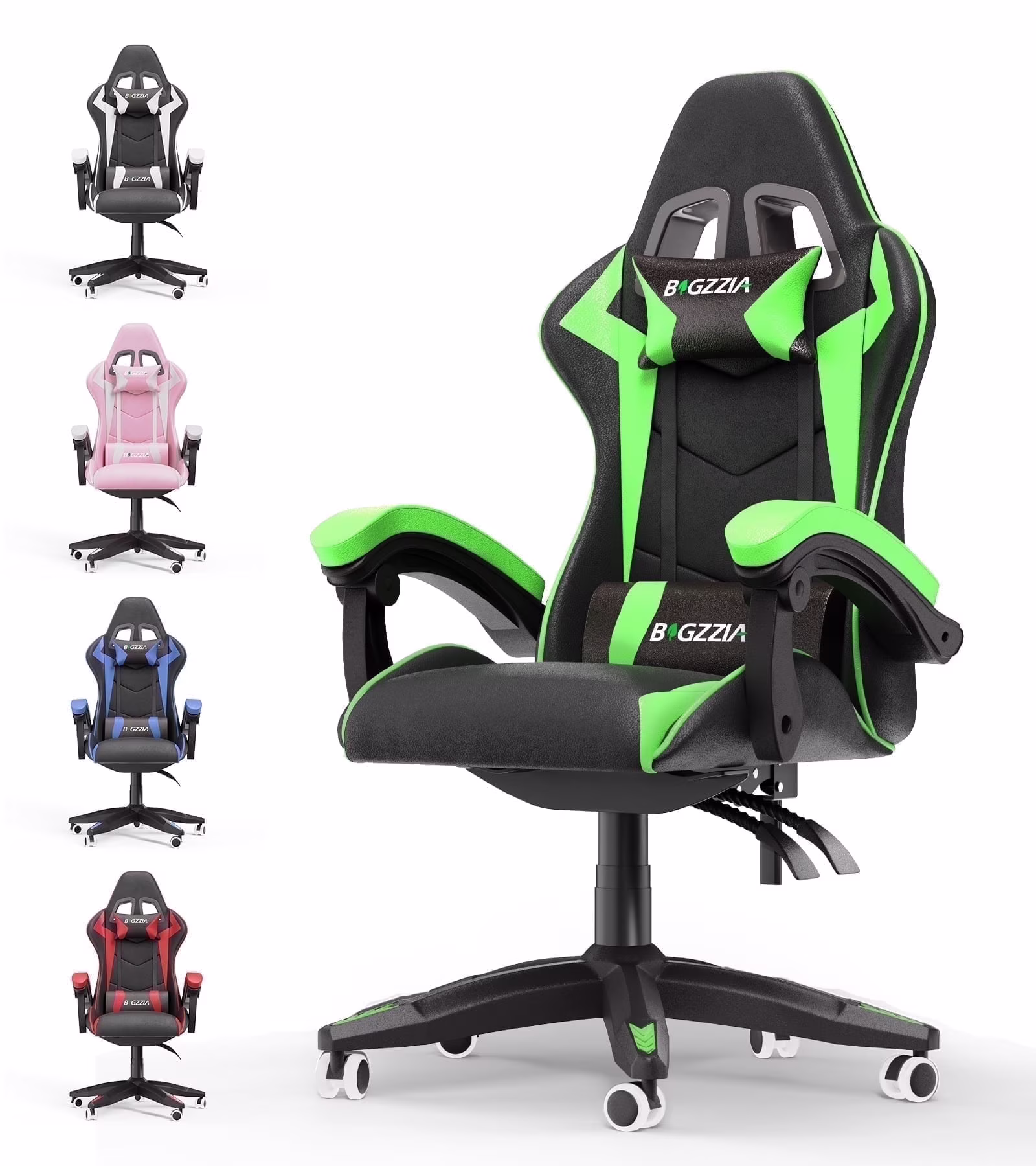 Bigzzia Gaming Chair with Footrest, Gaming Chair for Adult with Headrest and Lumbar Support,Red - Image 17