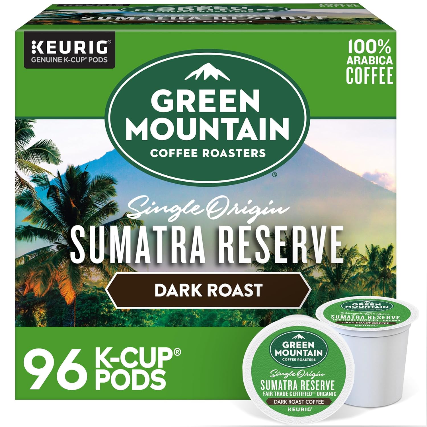 Green Mountain Coffee Roasters Dark Magic Decaf Keurig Single-Serve K-Cup pods, Dark Roast Coffee, 96 Count (4 Packs of 24)