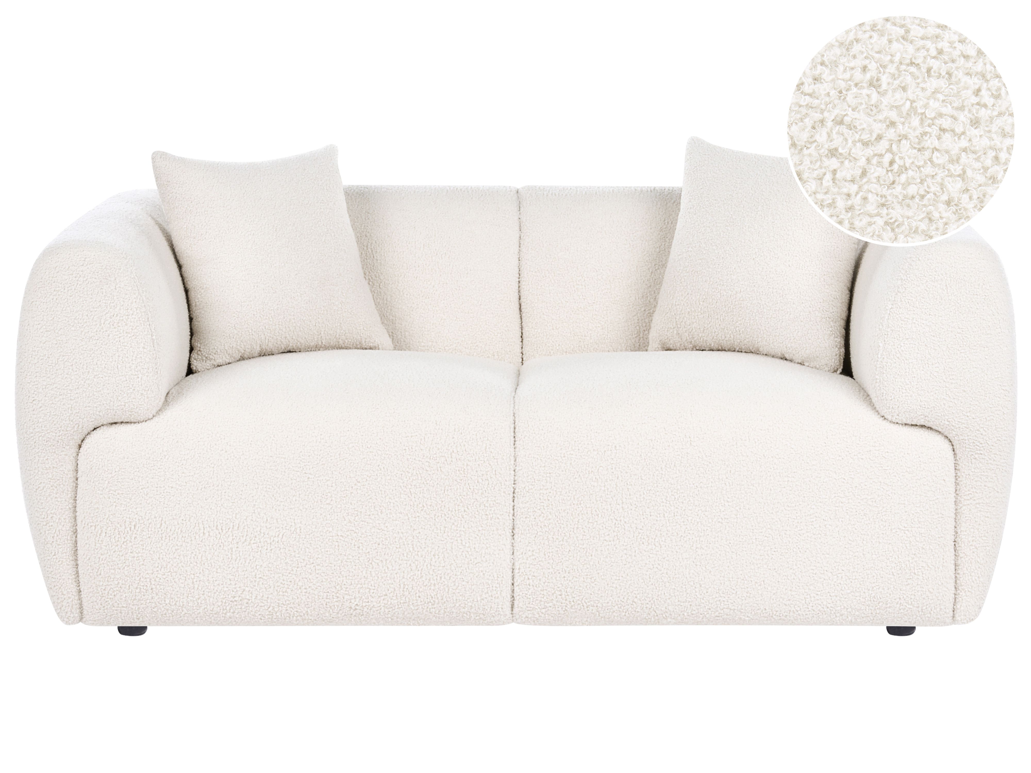 Sofa 2 Seater VALBY Boucle Off-White