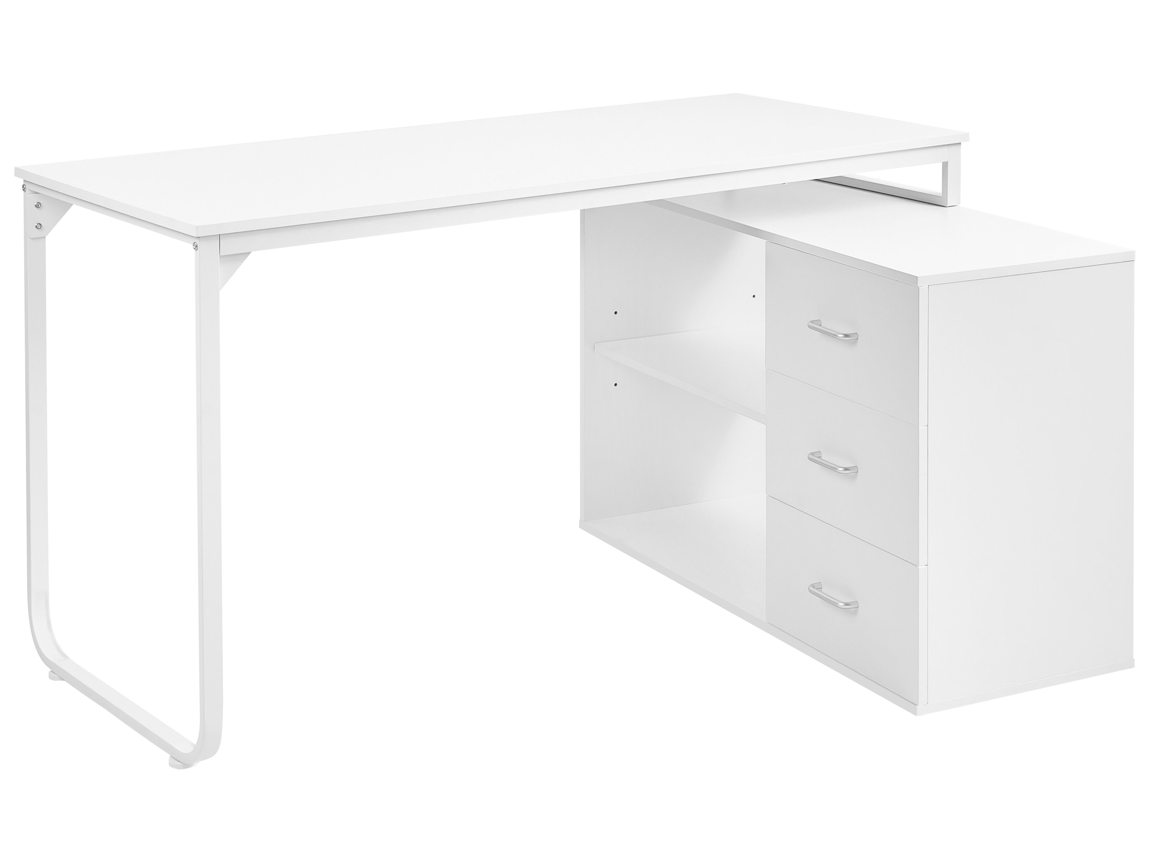 Corner Desk SOGNE White 140 cm 100 cm